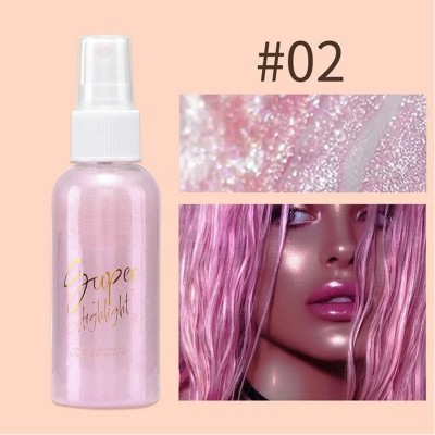 THTC Highlight Spray Body Brightening Liquid Highlighter Waterproof Highlighter(PINK GLOW)