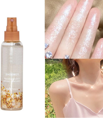 GULGLOW99 Temporary Body Shimmer Spray for Face, Hair, Highlighter(TRANSPRENT)