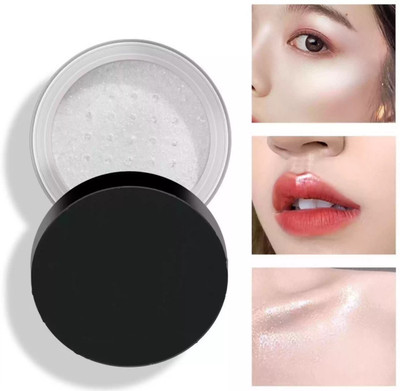 Latixmat MATTE FINISH SHINE SHIMMER LOOSE FACE HIGHLIGHTER Highlighter(Silver)