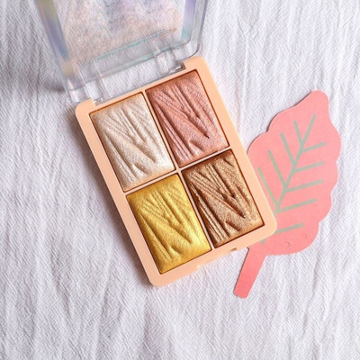Emijun 4 Colors Powder Eye Shadow Highlighter palette Makeup High Gloss Matt Eye Shadow Highlighter(multi color)