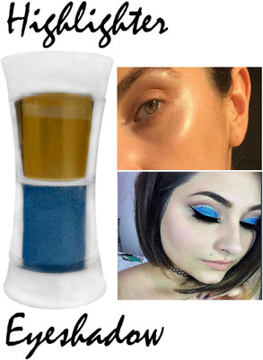 THTC LONG LASTING MULTI - PURPOSE LOOSE POWDER Highlighter(BLUE, GOLD)