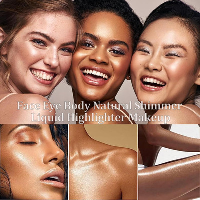 AFARAXIA New Highlighter Spray Sparkle Neck Leg 3D Shimmer Brighten Diamond Makeup Highlighter(silver)