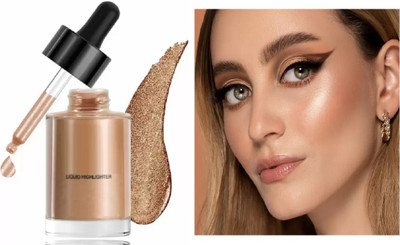 EVERERIN Best New Illuminating Glow Liquid Highlighter For Face & body Highlighter(Rose gold)