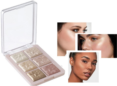 REIMICHI 6 Shade illuminating and Blusher Palette  Highlighter(multi color)