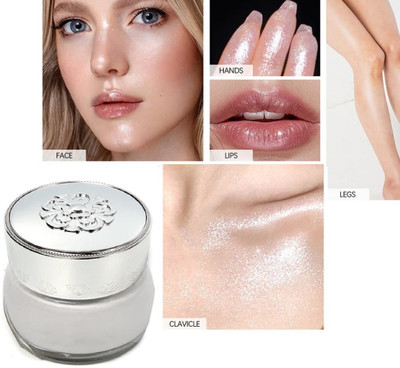 Emijun Highlighter for All Skin Tones Long-Lasting Makeup Highlighter(SILVER)