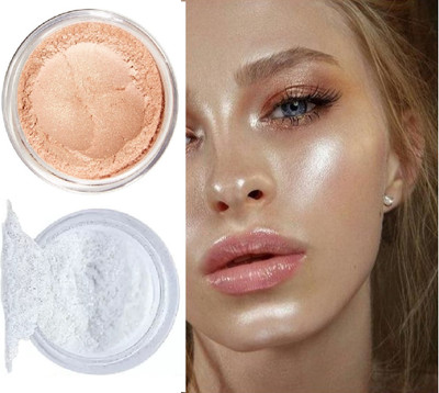 Aylily Multicolor Highly Pigmented Highlighter Pearl Glow Shine  Highlighter(Gold, Silver)