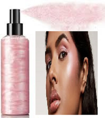 Luipui pink color shimmer spray Liquid body highlighter makeup 110ml Highlighter(PINK)