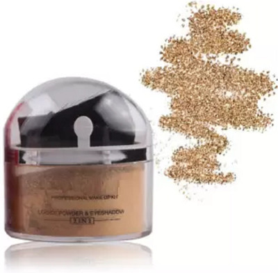 KAIASHA FACE AND BODY SHIMMERY LOOSE HIGHLIGHTER POWDER WITH BRUSH Highlighter(GOLDEN HIGHLIGHTER)