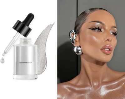 EVERERIN Silver Liquid Highlighter Radiant and Long-Lasting Highlighter(silver)