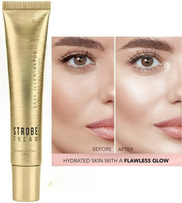 FLORERO Strobe Cream, Instant luminous Dewy Finish, Smoothens Highlighter(MAGICLE GOLD)