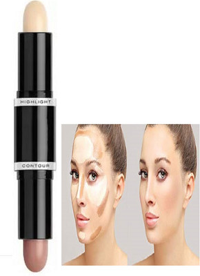 Luipui BEST 2 IN 1 HIGHLIGHT AND CONTOUR STICK FOR WOMEN Highlighter(MULTICOLOR)
