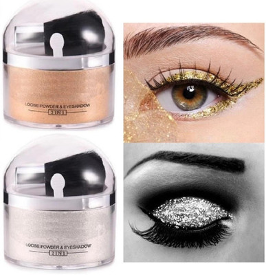 Emijun PROFESSIONAL MAKE UP LOOK HIGHLIGHTER Highlighter(gold, silver)