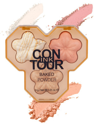 Miss Gold 3in1 INK Contour Baked Powder HIGHLIGHTER|| Highlighter(Light 2)