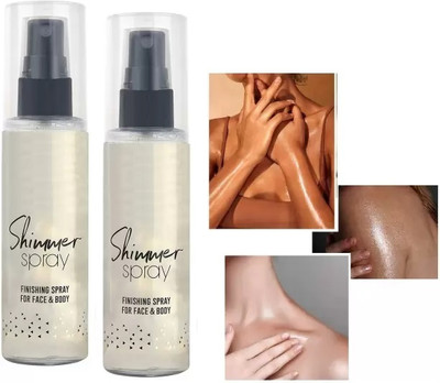EVERERIN Silver Body Shimmer for Face & Body Shine Glitter Liquid Highlighter(Silver)