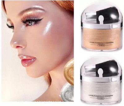 YAWI 3D Illuminator Glow Shimmery Shiny Gold , Silver Highlight For Good Look Highlighter(SILVER, GOLD)