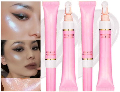 Latixmat White Liquid Pearl Highlighter Makeup Shimmer and Shine Ultra-Smooth Highlighter(white)