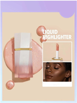 GABBU Highlighter for Face Body Glitter Glow Highlighter(pink)