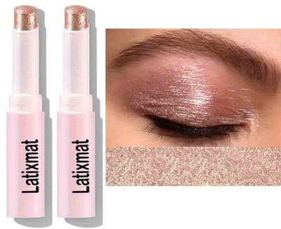Latixmat New Multi Use Shimmering Jelly Rose Gold Eyeshadow Stick Highlighter(Rose Gold)