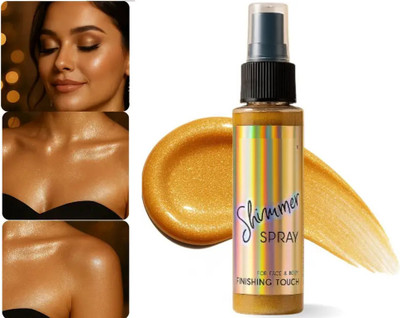 CATERINACHIARA Water Proof And Long Lasting Shimmer Spray  Highlighter(Gold)