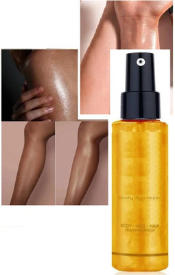 Yuency BEST SPRAY SHIMMER GOLD FACE AND BODY HIGHLIGHTER Highlighter(GOLD)