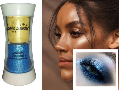 ADJD HIGHLIGHTER AND EYE SHADOW HIGHLIGHTER SKY BLUE & GOLD Highlighter(blue &gold)