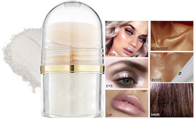 REIMICHI Face and Body Translucent Crystal Silver Shimmer Highlighter For All Skin Type Highlighter(silver)