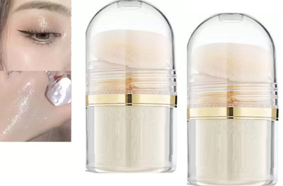 AFARAXIA Use Illumination Face Cool White Highlighter & Glitter Powder with Purff Highlighter(white)
