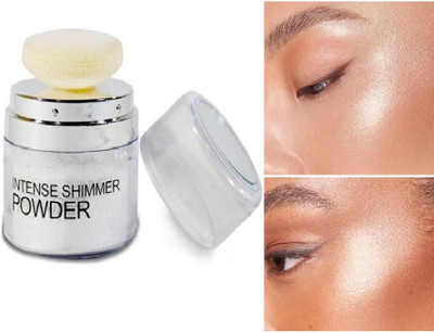 Herrlich FACE MAKEUP SHIMMER MINI HIGHLIGHTER POWDER SILVER COLOR Highlighter(SILVER)