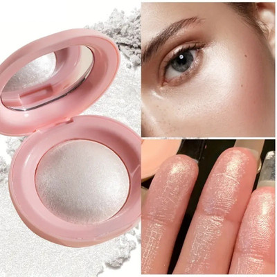 manasona Shimmer Blush and Makeup Highlighter Makeup Palette Highlighter(Pearl White)