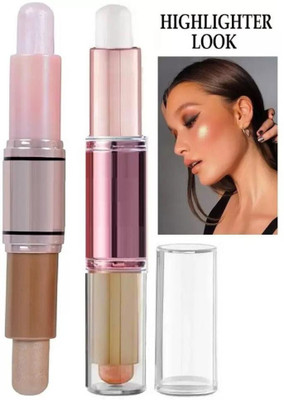 Yuency PRO DUAL SHIMMERY SHINY STROBING HIGHLIGHTER STICK Highlighter(MULTI COLOR)