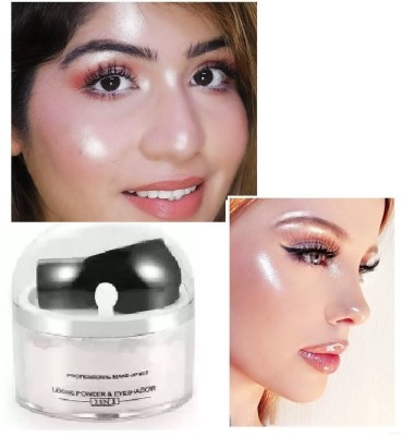 GULGLOW99 Pro Diamond Silver Dust Shimmery Shiny Face Makeup Powdery  Highlighter(SILVER)