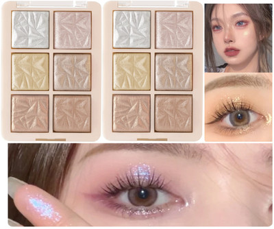 tanvi27 Highlighter Blusher Weightless Longlasting Illuminating Glow Face Kit Combo Highlighter(MULTI COLOR)