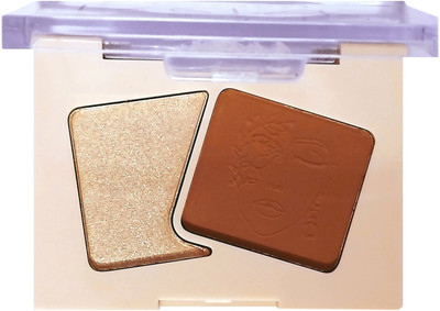 Neycare BEST NEW 2 IN 1 ULTRA REVOLUTIONARY HIGHLIGHTER+CONTOUR PALETTE Highlighter(Nutty, Radiant Rose Gold)