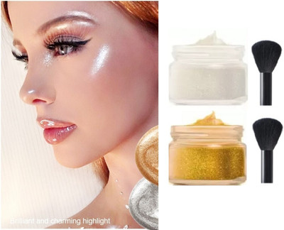 Latixmat NEW 3D Shimmery Shiny Gold, Silver Highlight For Professional Look Highlighter(MULTICOLOR)