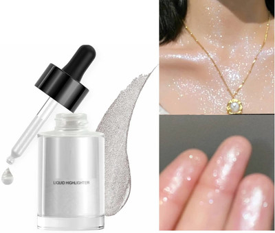 REIMICHI High Beam Liquid Highlighter Illuminate Your Beauty with Radiant Glow Silver Highlighter(silver)