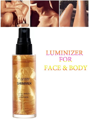 Yuency Best Gold Illuminator face & body Spray Highlighter(golden)