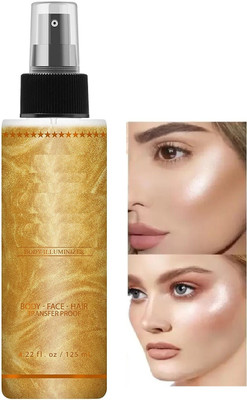 Yuency Face and Body Translucent Crystal Shimmer Highlighter For All Skin Type Highlighter(GOLD)