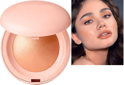 HUZURLU COMFORTABLE & LONG LASTING HIGH SHINE Diamond powder Highlighter(ROSE GOLD)