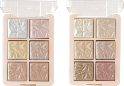 MARS 12 Shade illuminating Highlighter and Blusher GlowZillaPalette Highlighter(Shade-01, Shade-02)
