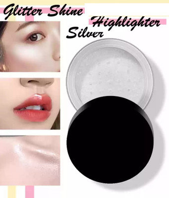 JANOST Perfect Silver Highlighter Powder Make Up Shimmer Glow  Highlighter(silver)