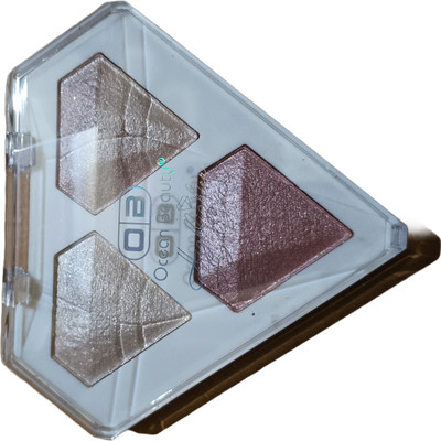 MISTY ALLE one 3 shaded shimmer highlighter powder in diamond shaped pallet high quality Highlighter(multicolor)