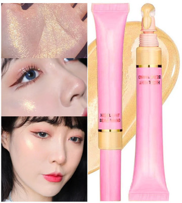 Latixmat Smooth Radiant Illuminator For Face Cheekbone Body Glow Bronzer Glitter Highlighter(Golden)