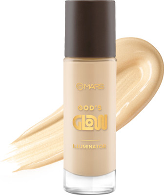 MARS God's Glow Illuminator, Liquid Highlighter, Radiant Finish Highlighter(01-VANILLA, 30 Ml)