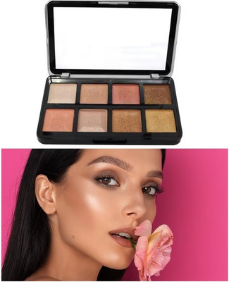 USBK 8 Professional Shades HD Highlighter Palette Highlighter(MULTI-COLOR)