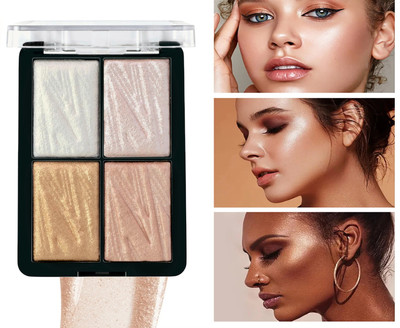Sheny best multi-use makeup palette with shimmer highlighters, your skin tone Highlighter(MULTICOLOR)