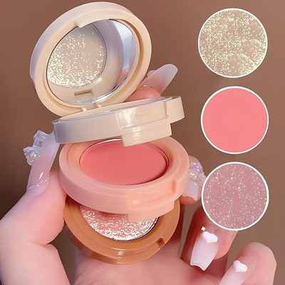 Sheny 3 in 1 Blusher Highlighter Eyeshadow Palette Kit Highlighter (MULTI COLOR) Highlighter(MULTICOLOR)