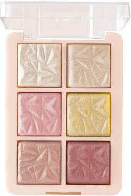 EVERERIN 6 Color Makeup Powder Blush Highlighter Palette for a Redness and Glowing Look Highlighter(Multicolor)