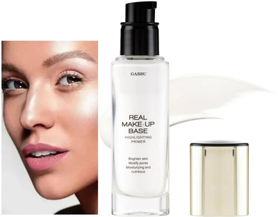 GABBU Real Makeup Base Highlighting Primer| Skin-Hydrating Primer Natural Glow Primer Highlighter(Gold)