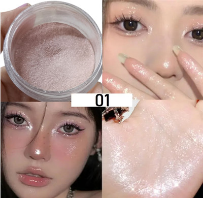 MYEONG Highlighter ,Diamond Loose Highlighter, Pigment Glow  Highlighter(Pearl)