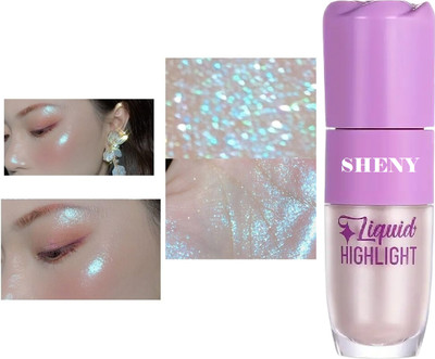 Sheny highlighterlong‑wear shimmer look fir girls multi-use liquid Highlighter(shimmer silver highlither)